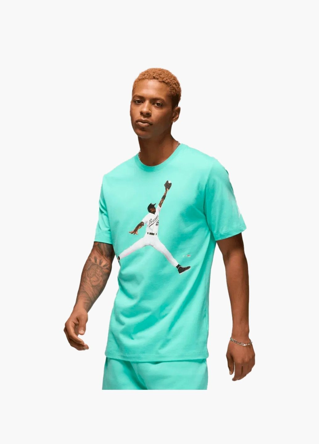 Бирюзовая мужская футболка flight mvp crew turquoise fn5990-349 Air Jordan