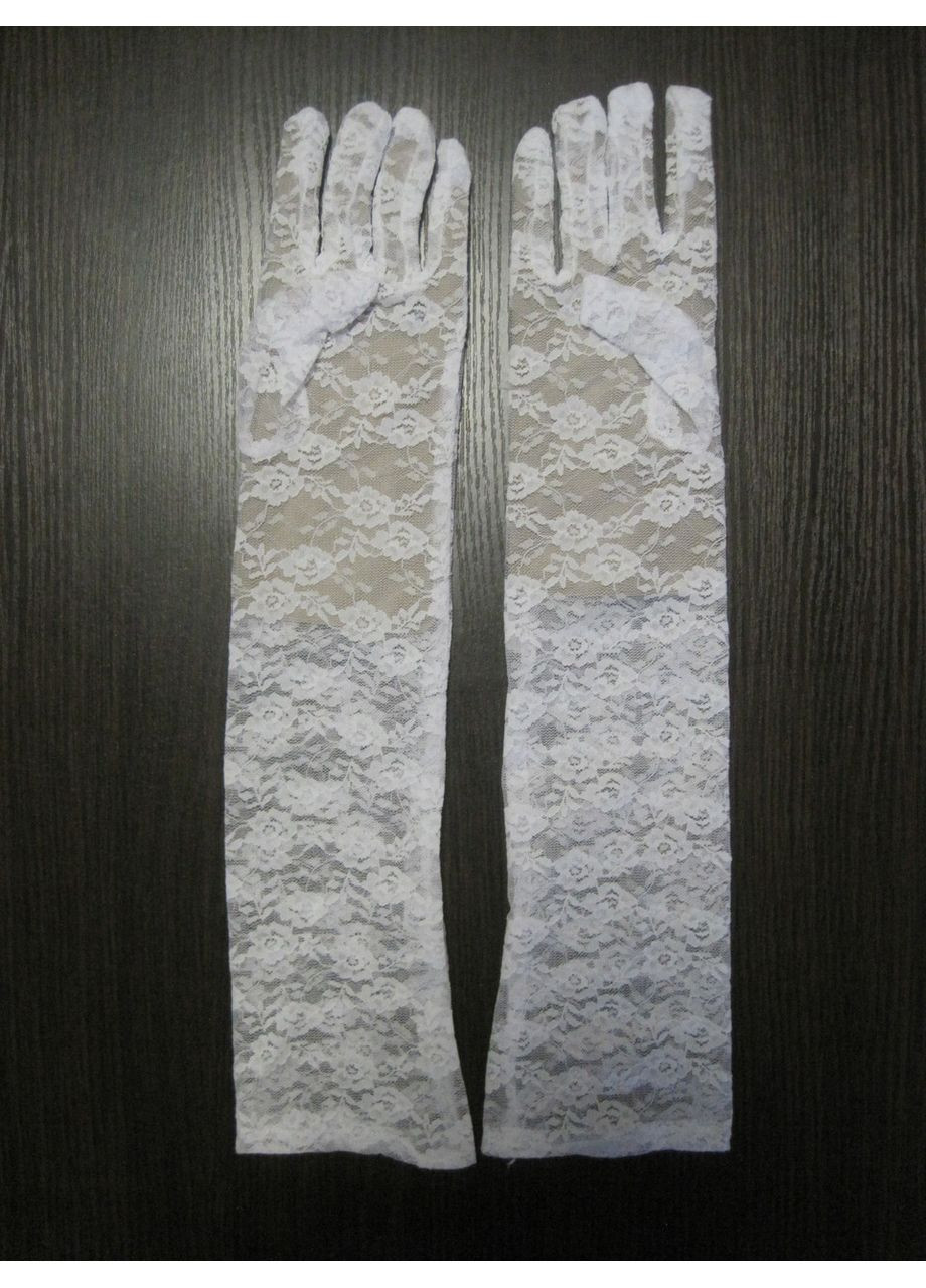 Мереживні довгі рукавички (30к013) No Brand (368895469)