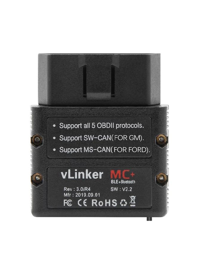 Автосканер VGate vLinker MC+ Bluetooth 4.0 BLE (аналог OBDLink MX+) для работы с BimmerCode, Forscan, ALfa Obd ELM (369765043)