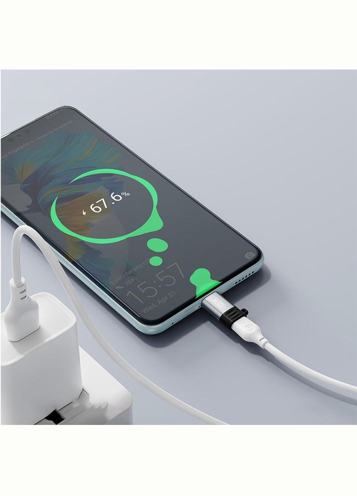 Перехідник Lightning - USB Type-C Grey (NB263B.tranish) XO (323581910)