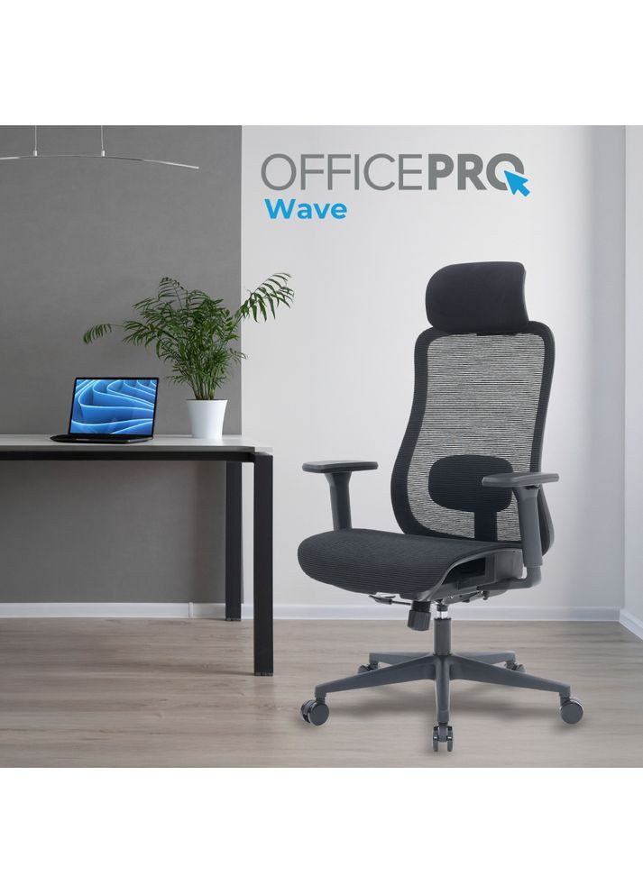 Крісло Wave Black (OC670-B-B-B) OfficePro (341485073)