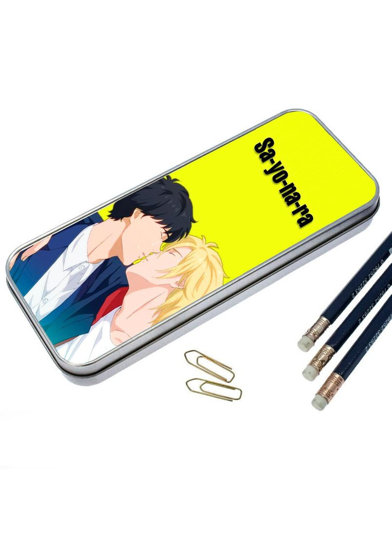 Пенал шкільний для хлопчика та дівчинки металевий Аніме Бананова риба #006 7*18 см Silver No Brand (309157391)