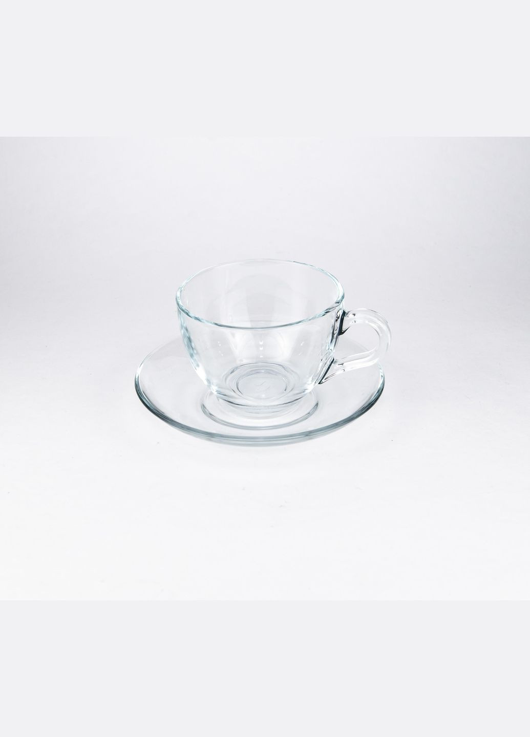 Набор из 6 чашек с блюдцами Basic ПУ 97948 238мл Чашечки с блюдцем Чашки стеклянные для чая Pasabahce (278365196)