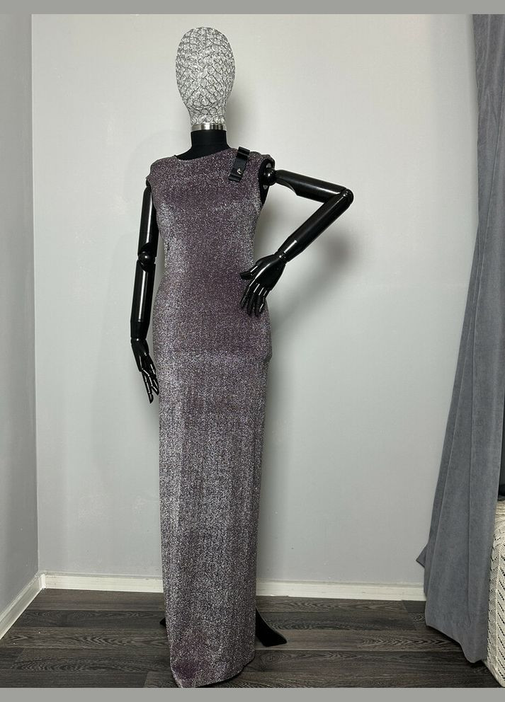 Комбинированное платье женское дизайнерское в пол по фигуре из парчи бордовое вечернее mkeng3010 Modna KAZKA