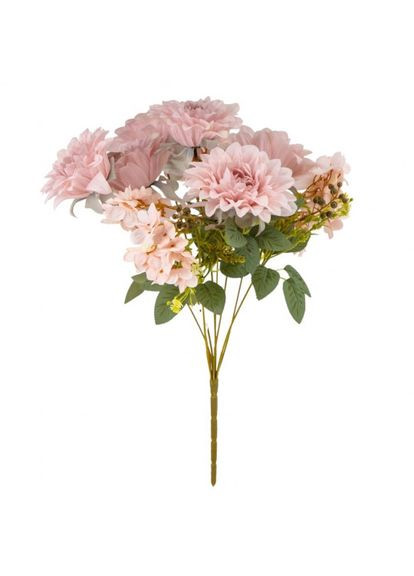 Букет Квітковий ансамбль (6 жоржин і 3 гортензії) рожевий 45 см (9213-001) ELISEY (328924234)