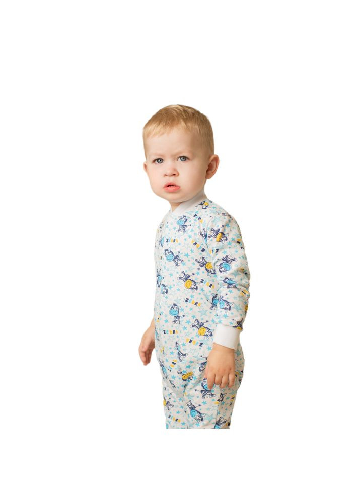 Блакитна піжама дитяча утеплена унісекс Trendy Tot 03-01378_000000003