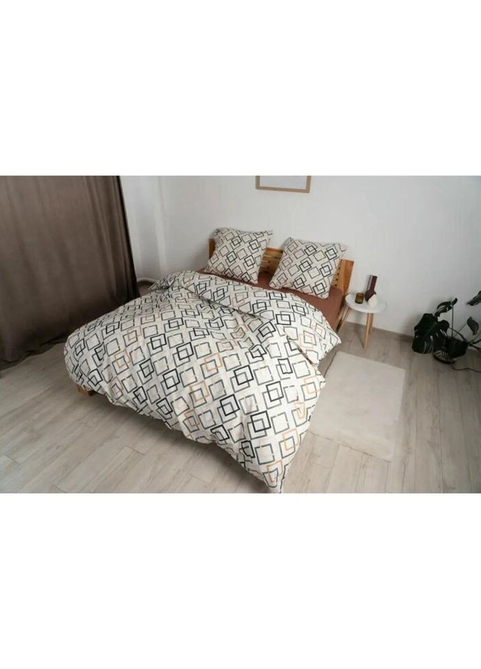 Простирадло-чохол на гумці євро Натхнення 2-04019-26861 200х200 см карамельна ТЕП (335585848)