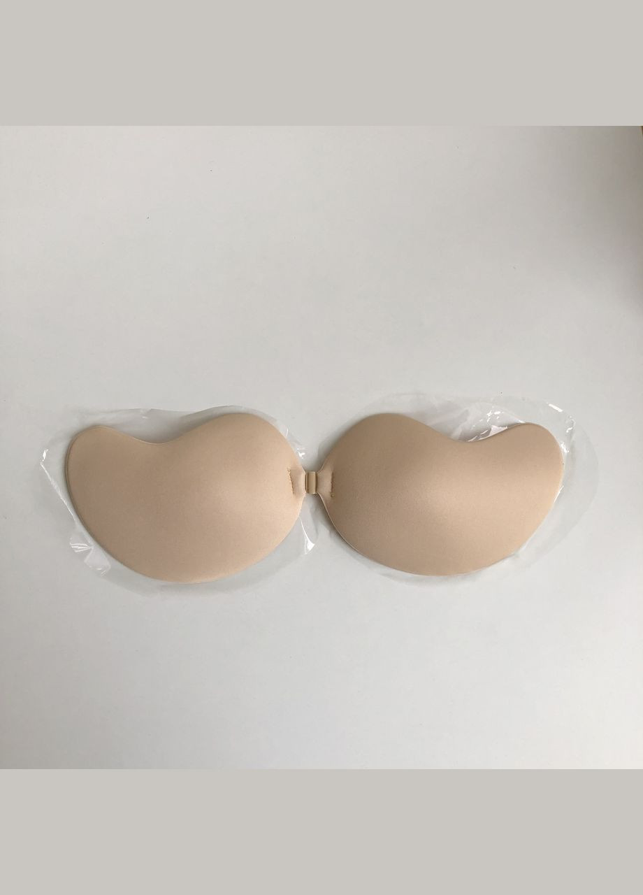 Бежевий бюстгальтер-невидимка силіконовий fly bra на застібці No Brand