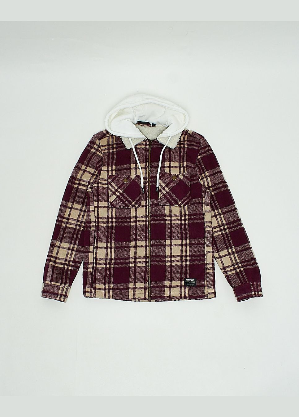 Куртка-сорочка,бордовий-білий в клітку, Wesc (301442825)