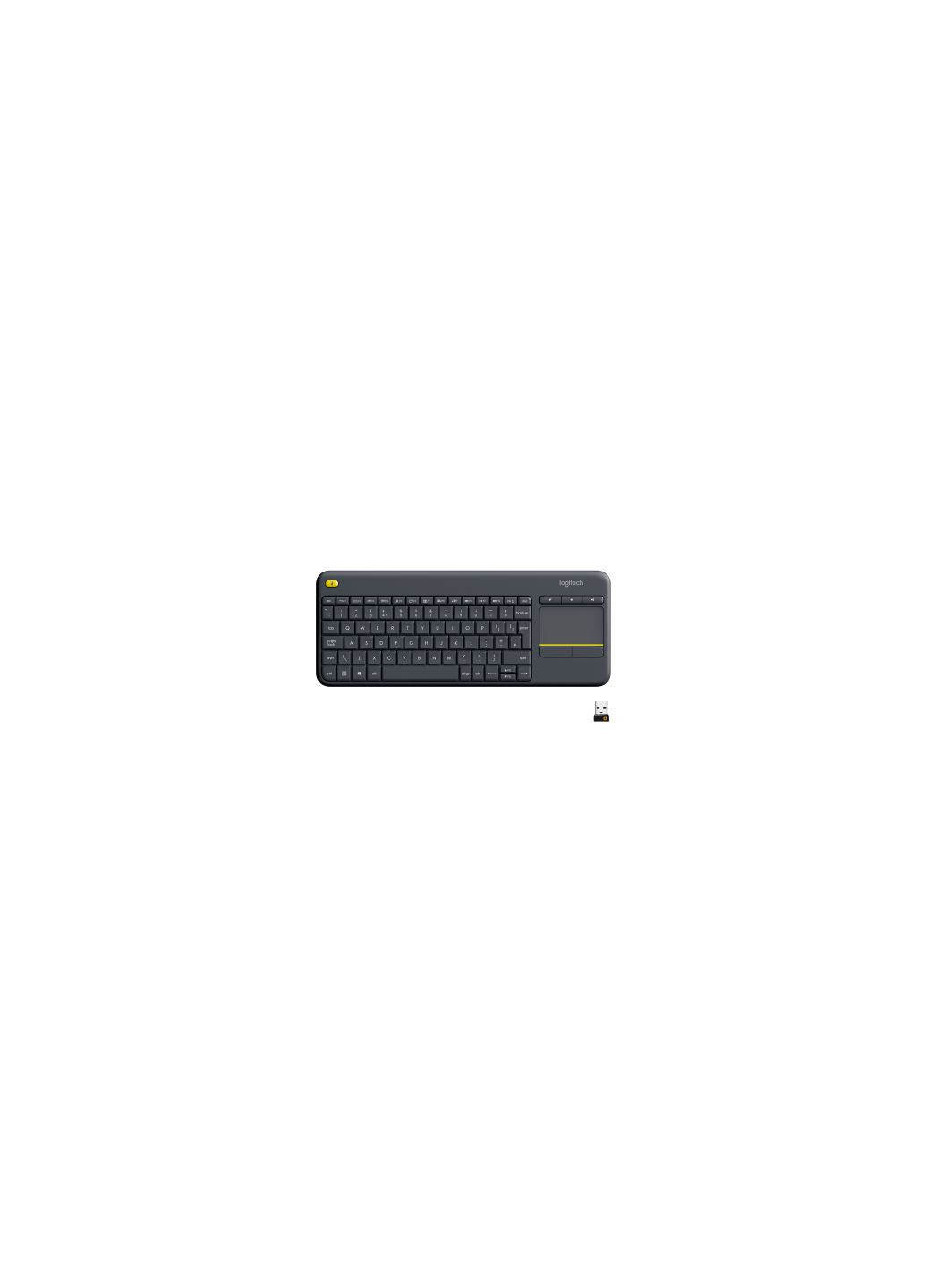 Клавиатура (920007145) Logitech k400 plus touch wireless ua black (276707069)