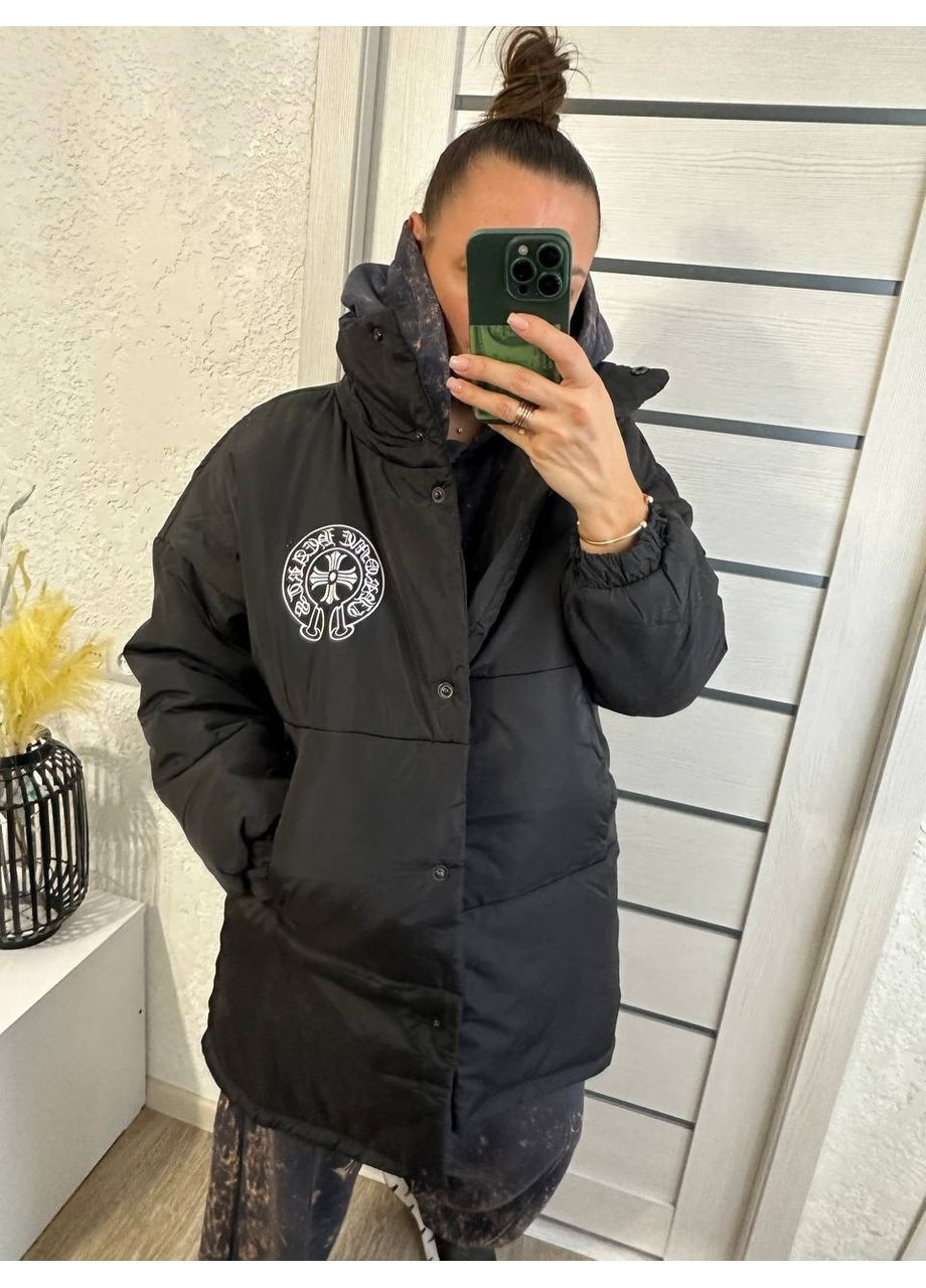 Чорний зимній Пуховик Style Point