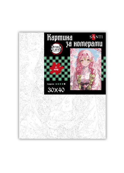Картина по номерам (955042) Santi Demon Slayer Mitsuri Kanroji 30*40 см (366275729)