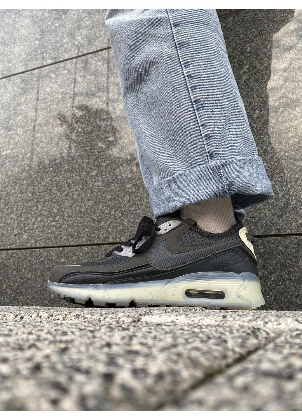 КРОССОВКИ ЖЕНСКИЕ NIKE AIR MAX TERRASCAPE 90 BLACK GREY НАЙК АИР МАКС ТН ПЛЮС No Brand серые демисезоны (367169453)