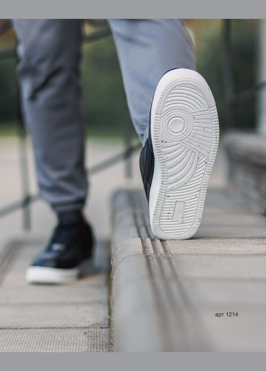 Чорно-білі Осінні чоловічі кросівки No Brand