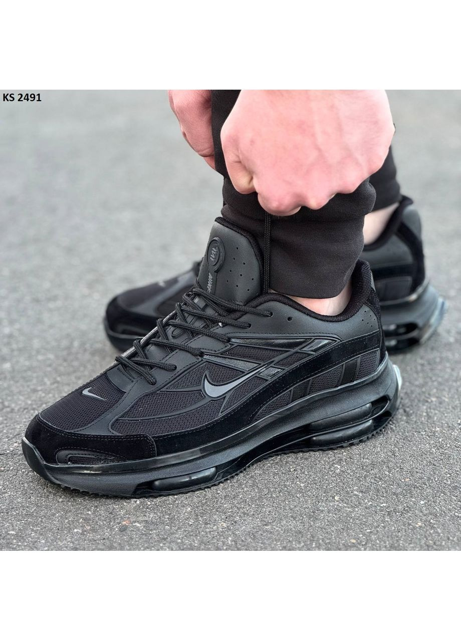 Чорні Осінні кросівки чоловічі nike air total black найк аір макс No Brand