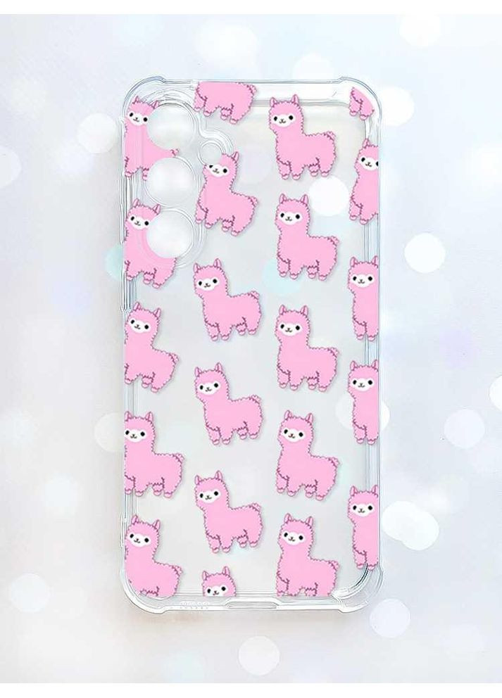 Чохол з потовщеними кутами на Samsung Galaxy S23 FE:: Лами рожеві (принт 101) CASE CONTROL (360689410)