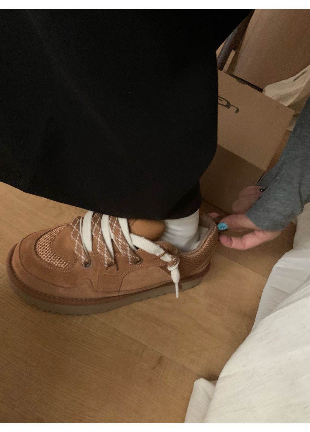 Уггі унісекс кросівки Ловмел коричневі UGG Lo Lowmel Chestnut No Brand (369153014)