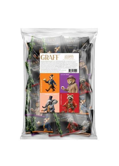Чай Assorted Tea Flavors Асорті чаю чорного байхового 12 пакетиків x 4 види (4820279611204) Graff (395930053)
