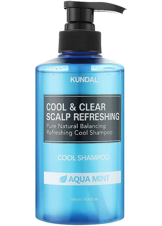 Шампунь для волосся "Aqua Mint" Cool & Clear Scalp Refreshing Shampoo 500ml (1147825-31021472) Kundal (368664357)