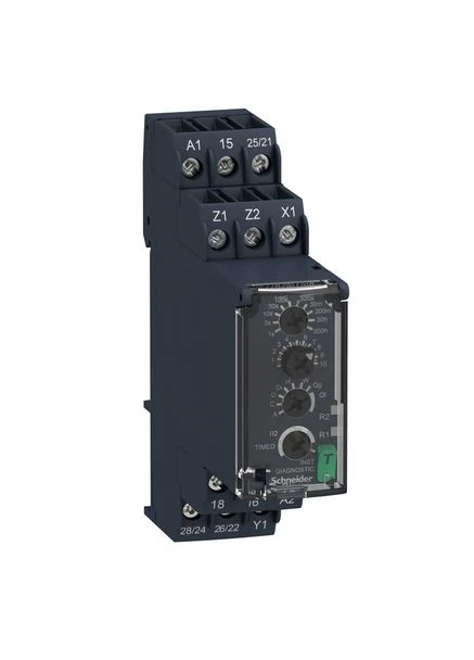 Реле часу багатофункціональне 5A 24-240В AC/DC 1сек-300годин затримка на увімкнення/вимкнення [RE22R2MYMR] Schneider Electric (373388750)