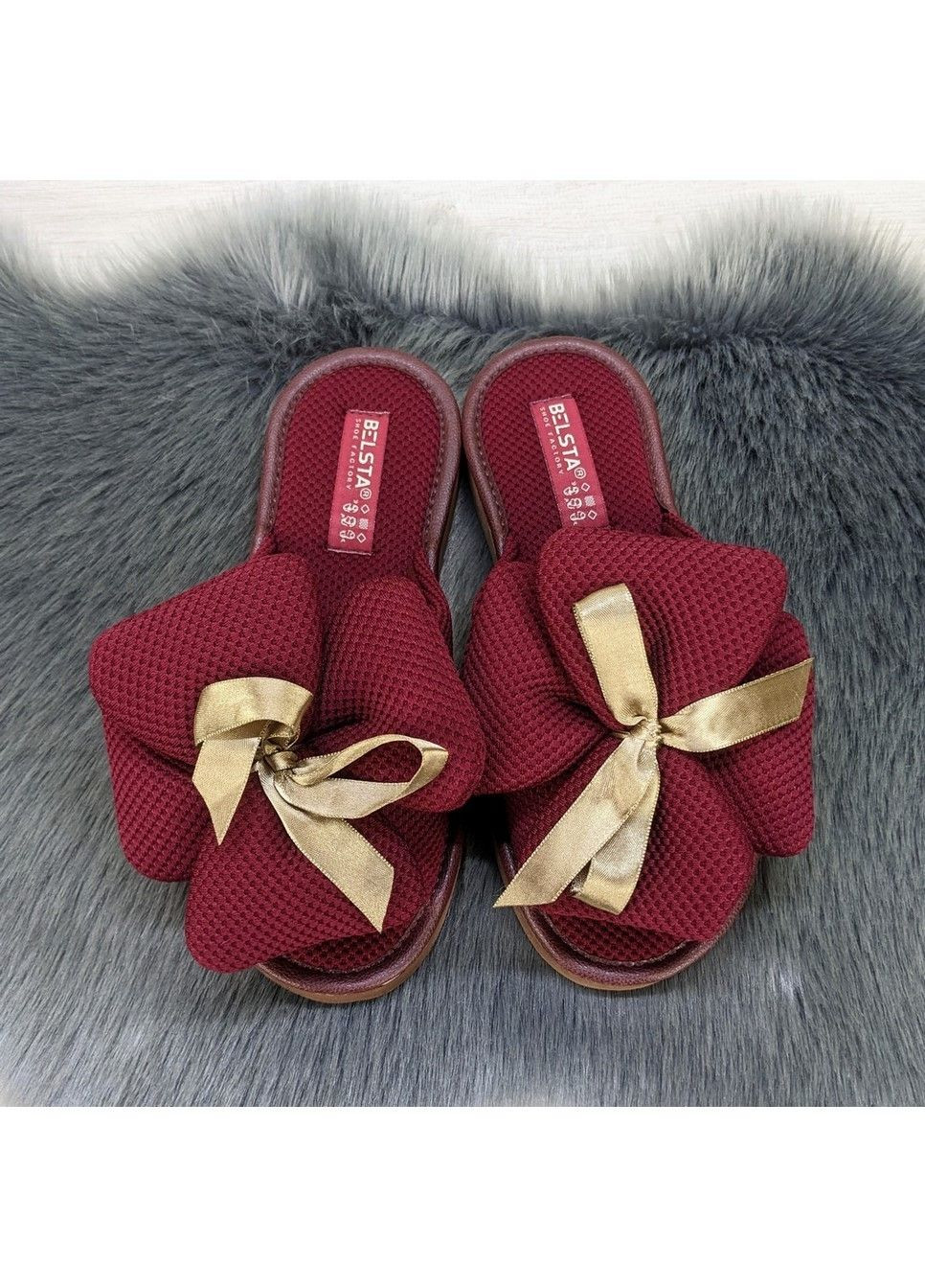 Тапочки жіночі відкриті з великим бантом Белста (302209752)