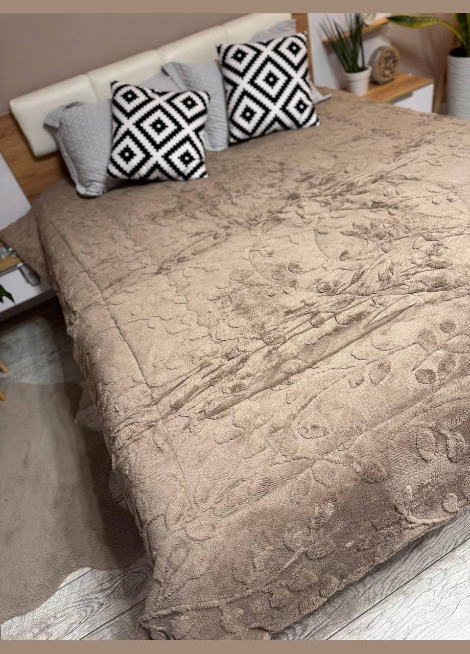 Покрывало стеганое микрофибра велюр двустороннее 200х230 см No Brand (308755305)