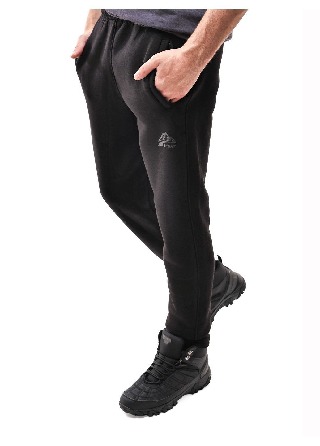 Черные зимние брюки No Brand