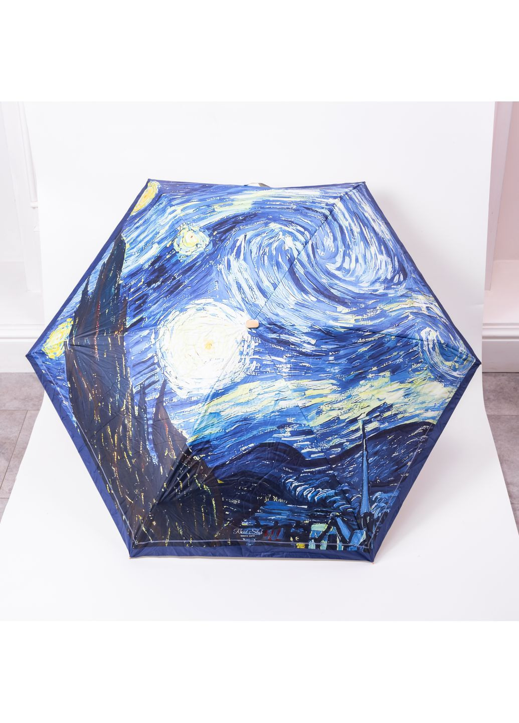 Синий зонт механический складной «звездная ночь» ван гог yiwu hp-23-1bl (364685027)