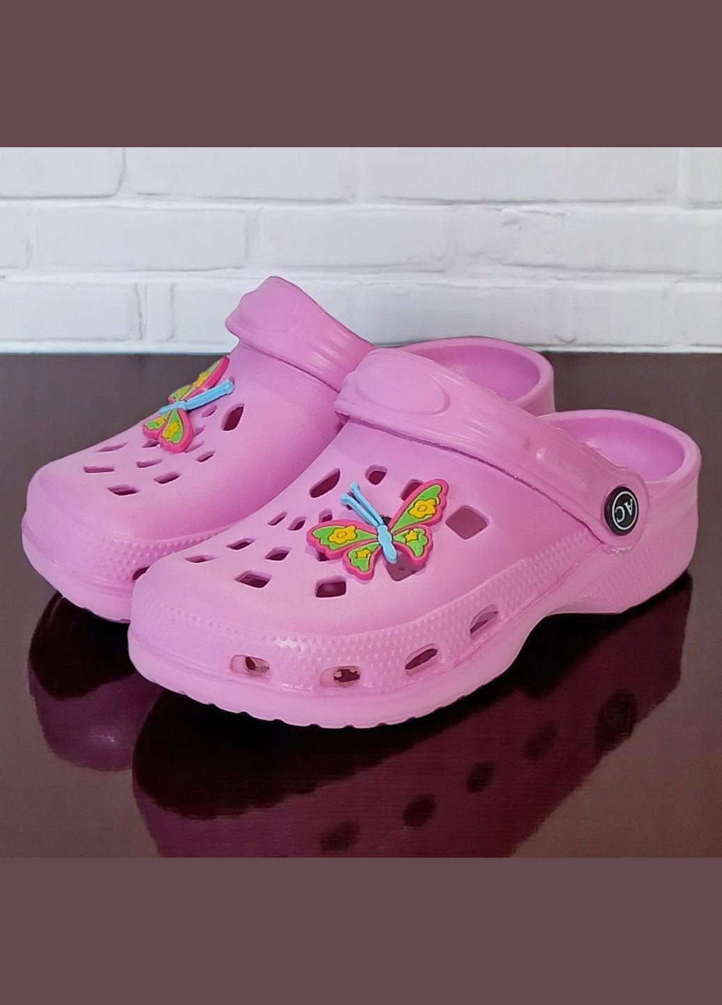 Кроксы сланцы пляжные шлепанцы шлепки для пляжа бассейна для девочки American Club (333832231)