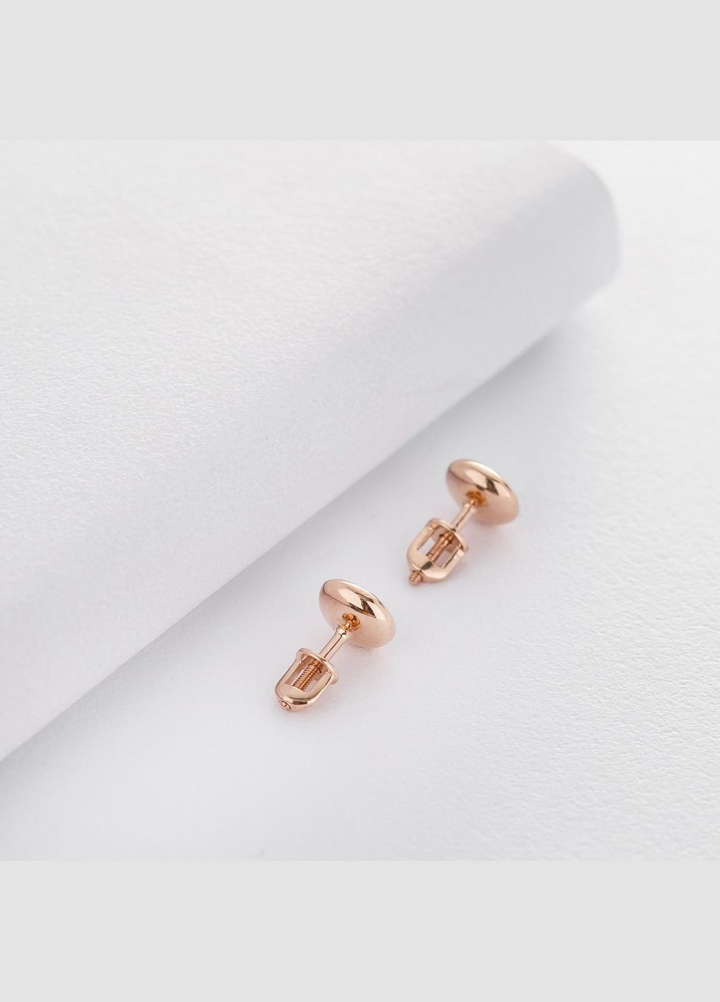 Золоті сережки - пусети з димчастим кварцом с05195 Oniks (275109318)