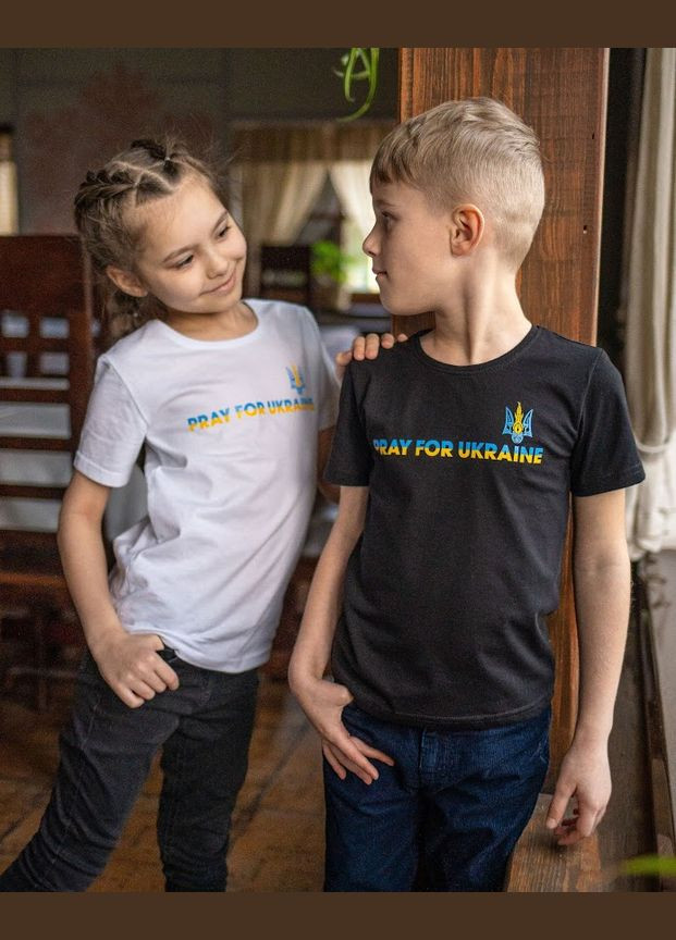 Белая летняя футболка детская "украина" hc (h001-6021-001-33-у) No Brand
