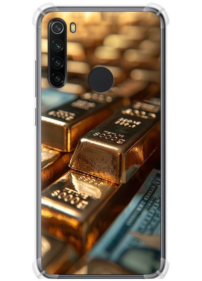 Силіконовий протиударний с посиленими кутами чохол 'Сяйво золота' для Endorphone Xiaomi Redmi Note 8 (291125425)