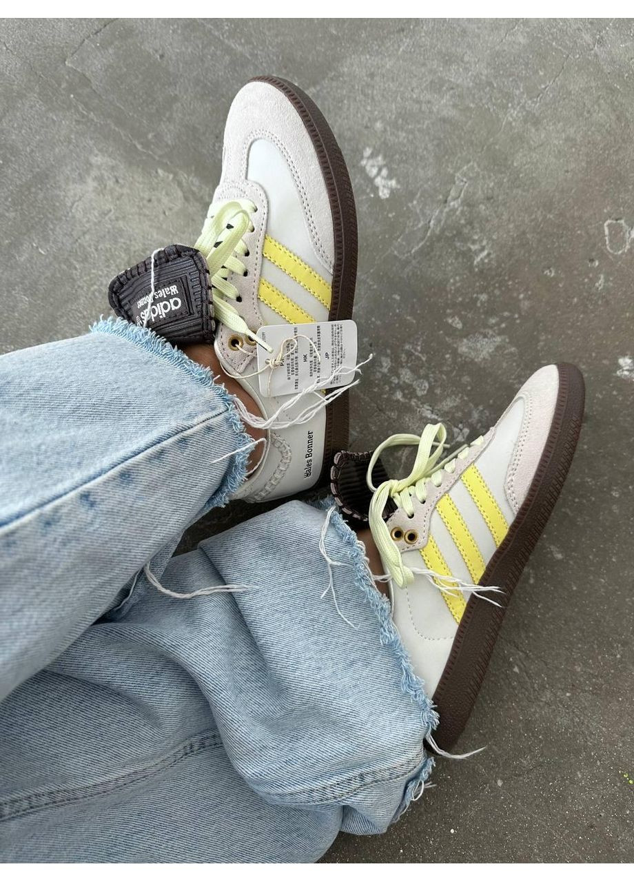 КРОСІВКИ ЖІНОЧІ ADIDAS SAMBA X WALES BONNER YELLOW АДІДАС САМБА No Brand бежеві демісезони (367171111)