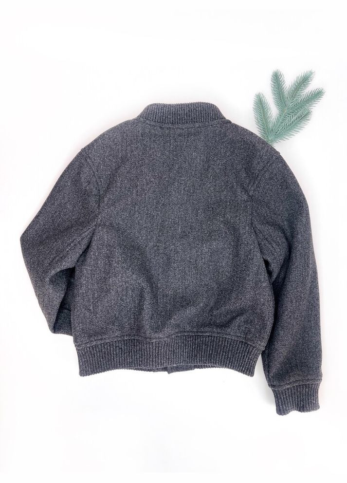 Серая демисезонная куртка бомбер 134 см серый артикул л751 H&M