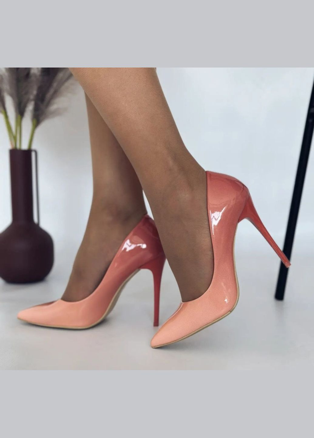 No Brand Женские лаковые туфли лодочки на каблуке шпильке лодочки розовый з, — всесезон (347151344)