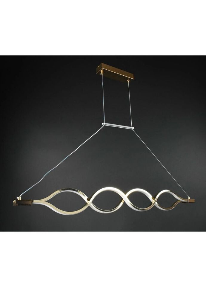 Люстра світлодіодна підвісна LED світильник для квартири на стелю ледве 27444 Золото 30-110х6х122 см. Sunnysky (324396209)