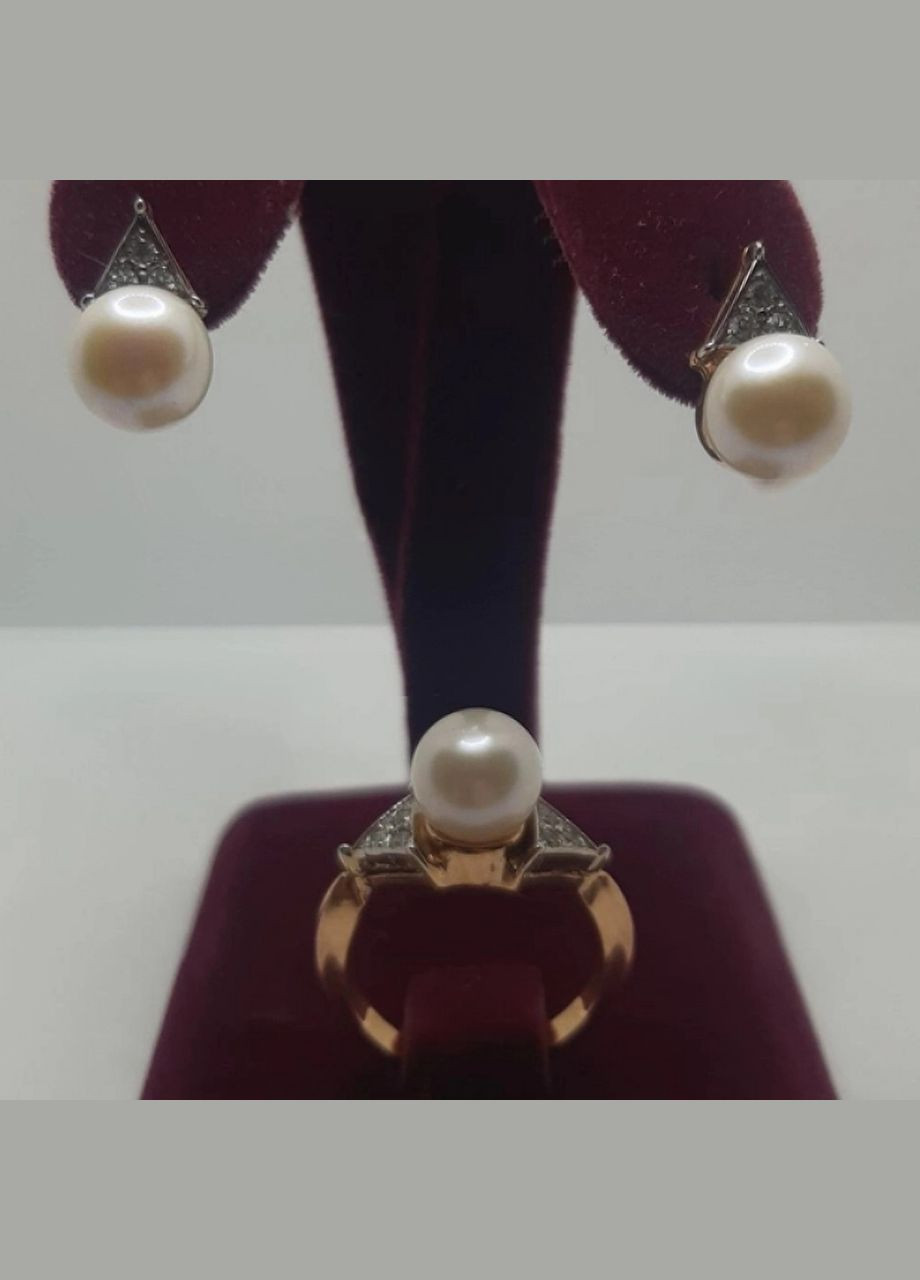 Гарнитур золото 585° 11.32г. белая жемчужина (кд065/сд065) Арніка КД065 (305583190)