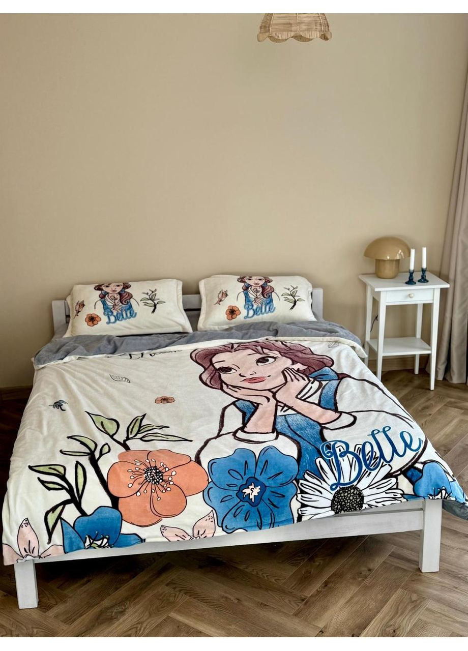 Постельное белье Белла, плюш Евро размер, наволочки 50/70 No Brand (364220658)