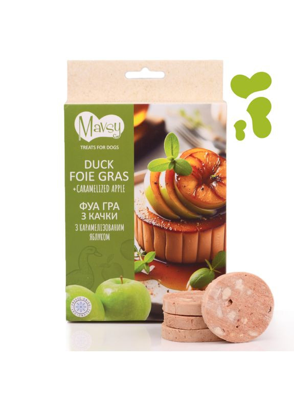 Сублимированное лакомство для собак Сублимированная фуа-игра из утки с карамелизированным яблоком 50 г Mavsy (353515467)