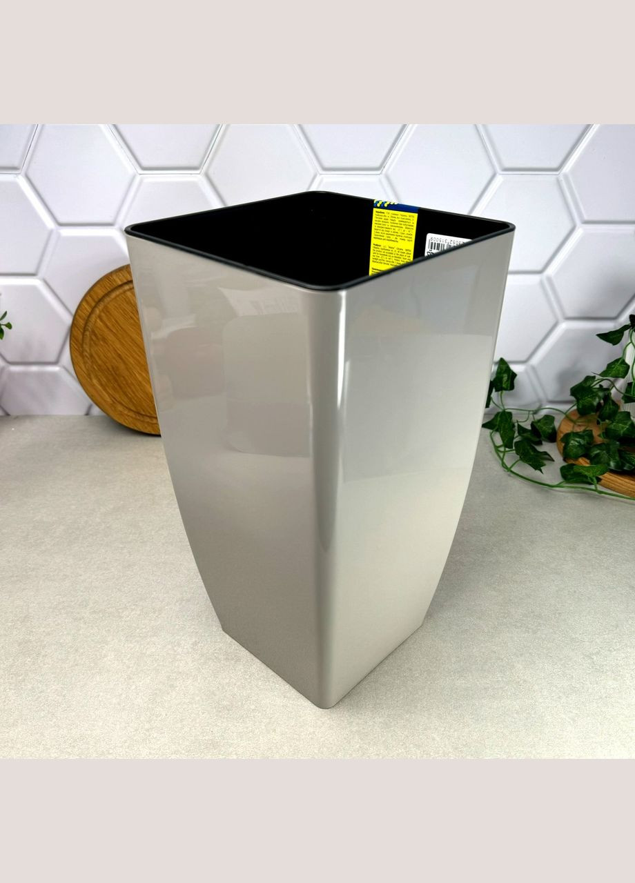 Квадратное кашпо для пальмы 13л, Квадро Капучино Алеана (365815023)