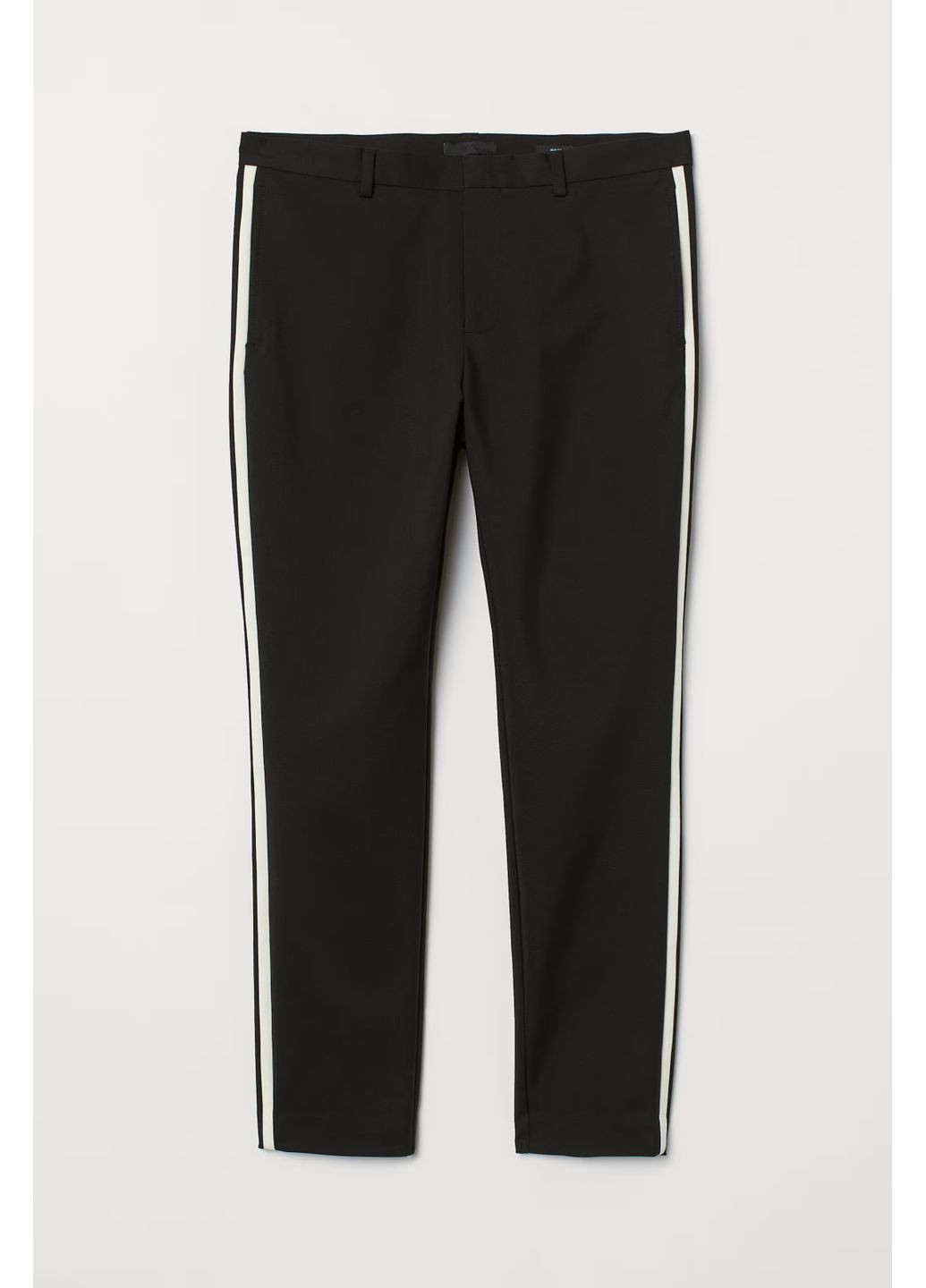 Костюмні чоловічі штани з еластичної чорної бавовняної тканини 30 H&M (367431942)