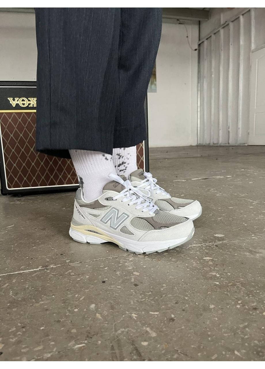 Сірі Осінні кросівки чоловічі new balance 990 brown grey нью беланс 990 No Brand
