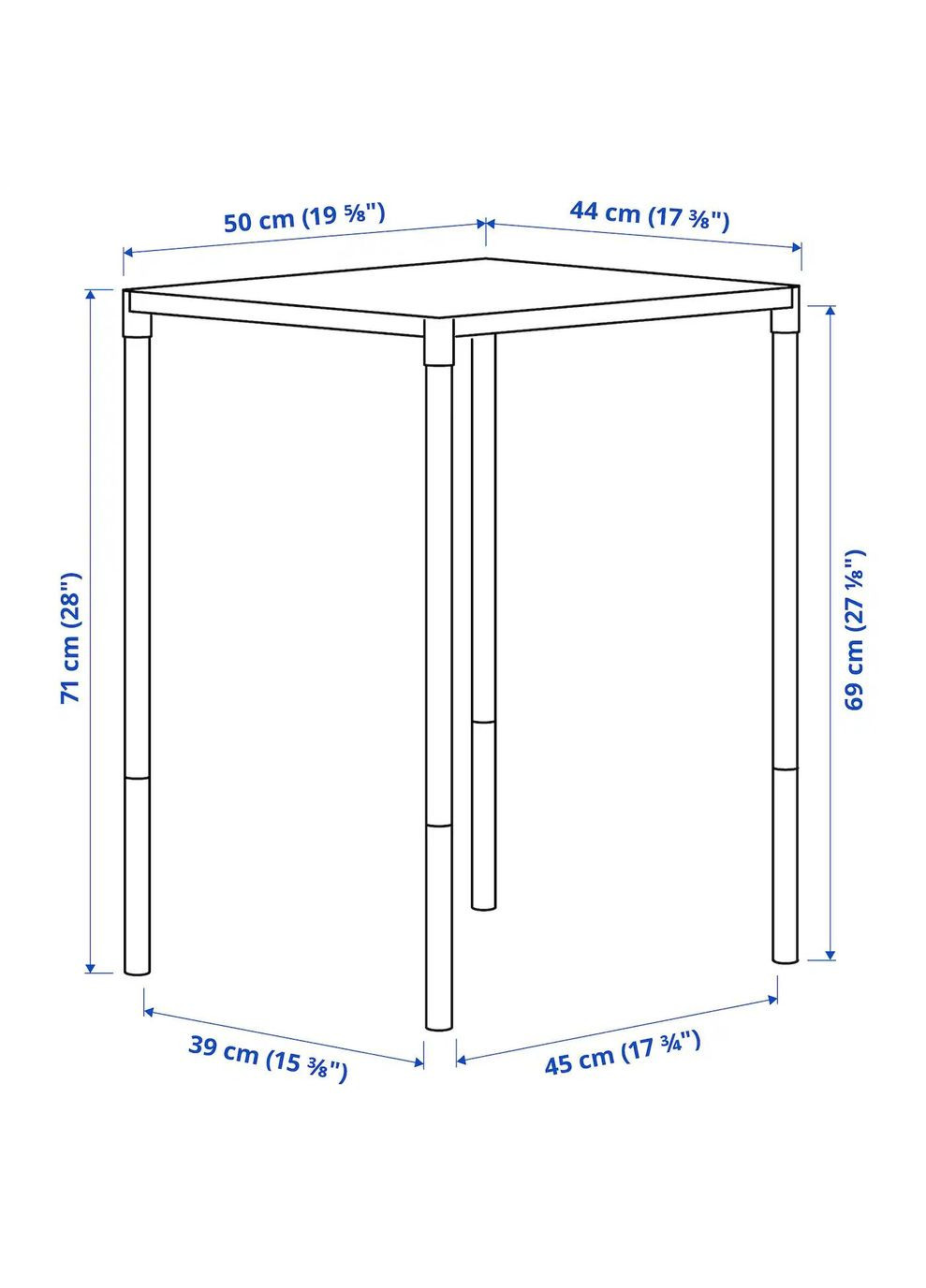 Стіл вуличний ІКЕА FEJAN 50х44 см (40469019) IKEA (278406647)