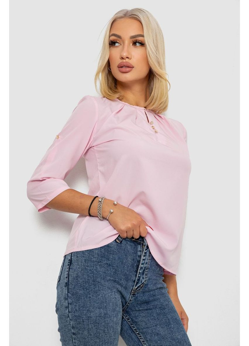 Розовая блуза однотонная, 230r1121-1 Ager