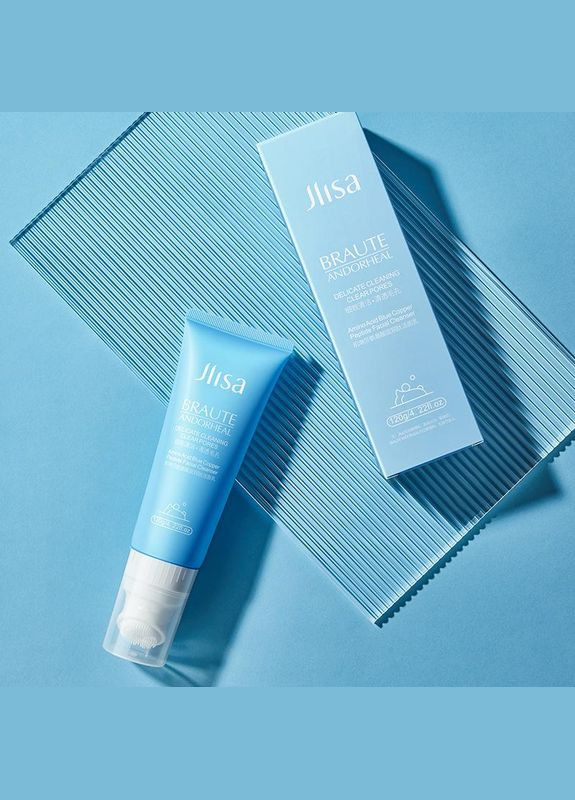 Деликатная очистительная пенка для лица с аминокислотами и пептидами синей меди для сужения пор, матирования и омоложения Jlisa (361865775)