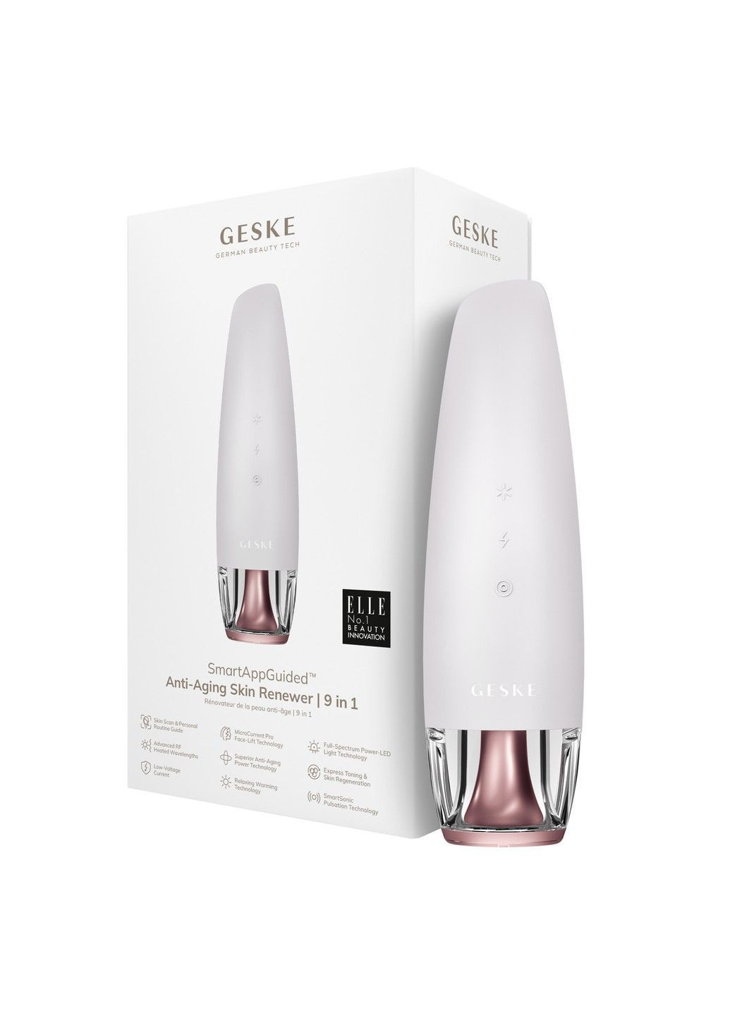 Антивіковий LED-випромінювач для відновлення шкіри обличчя Anti-Aging Skin Renewer 9в1 starlight GESKE (362567675)