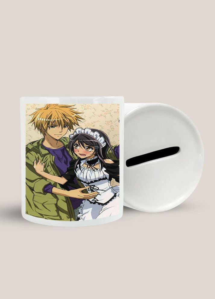 Скарбничка, копілка для грошей Аніме Президент - покоївка #0004 біла керамічна No Brand (315046180)