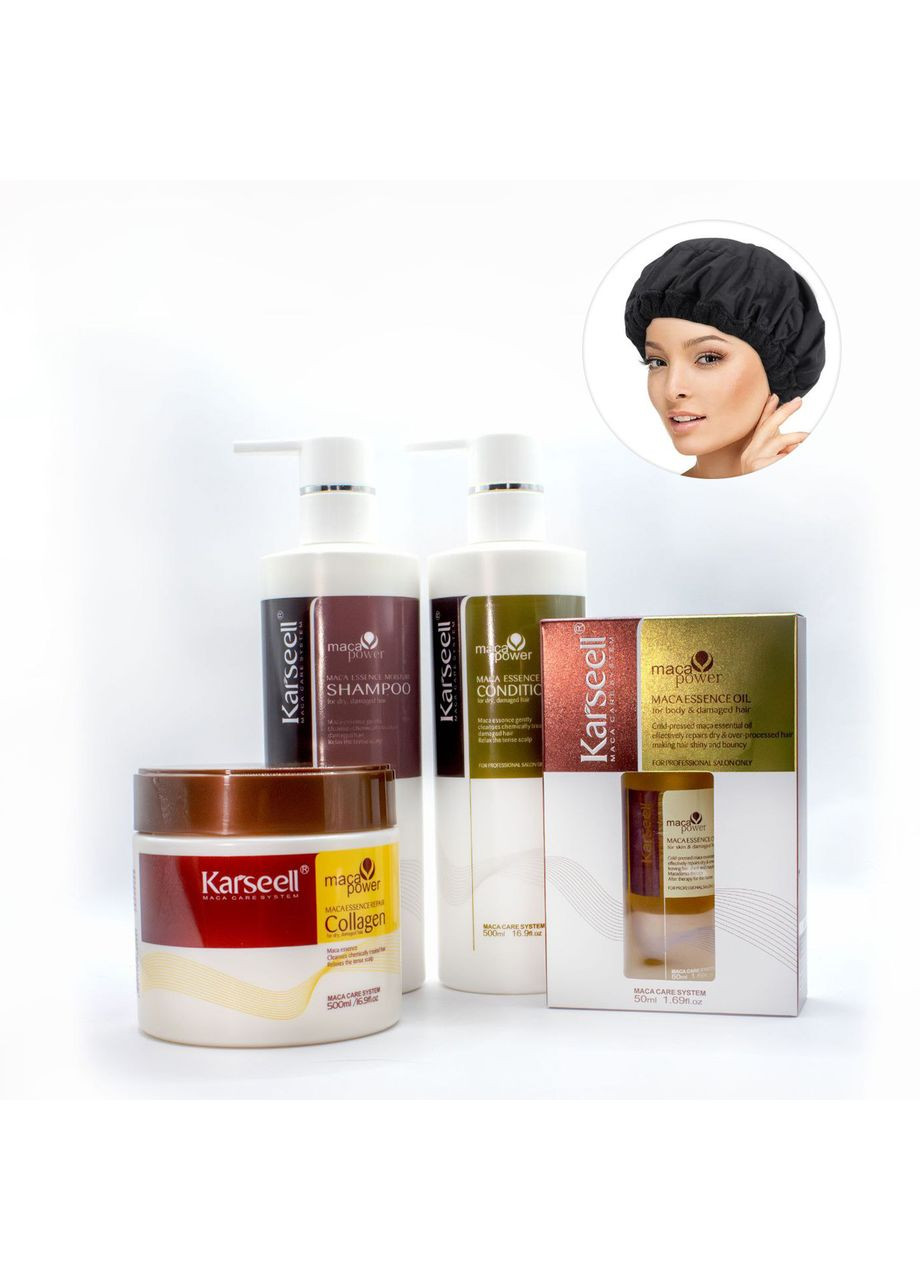 Набір по догляду за волоссям маска/шампунь/кондиціонер та масло для волосся Karseell (355477466)