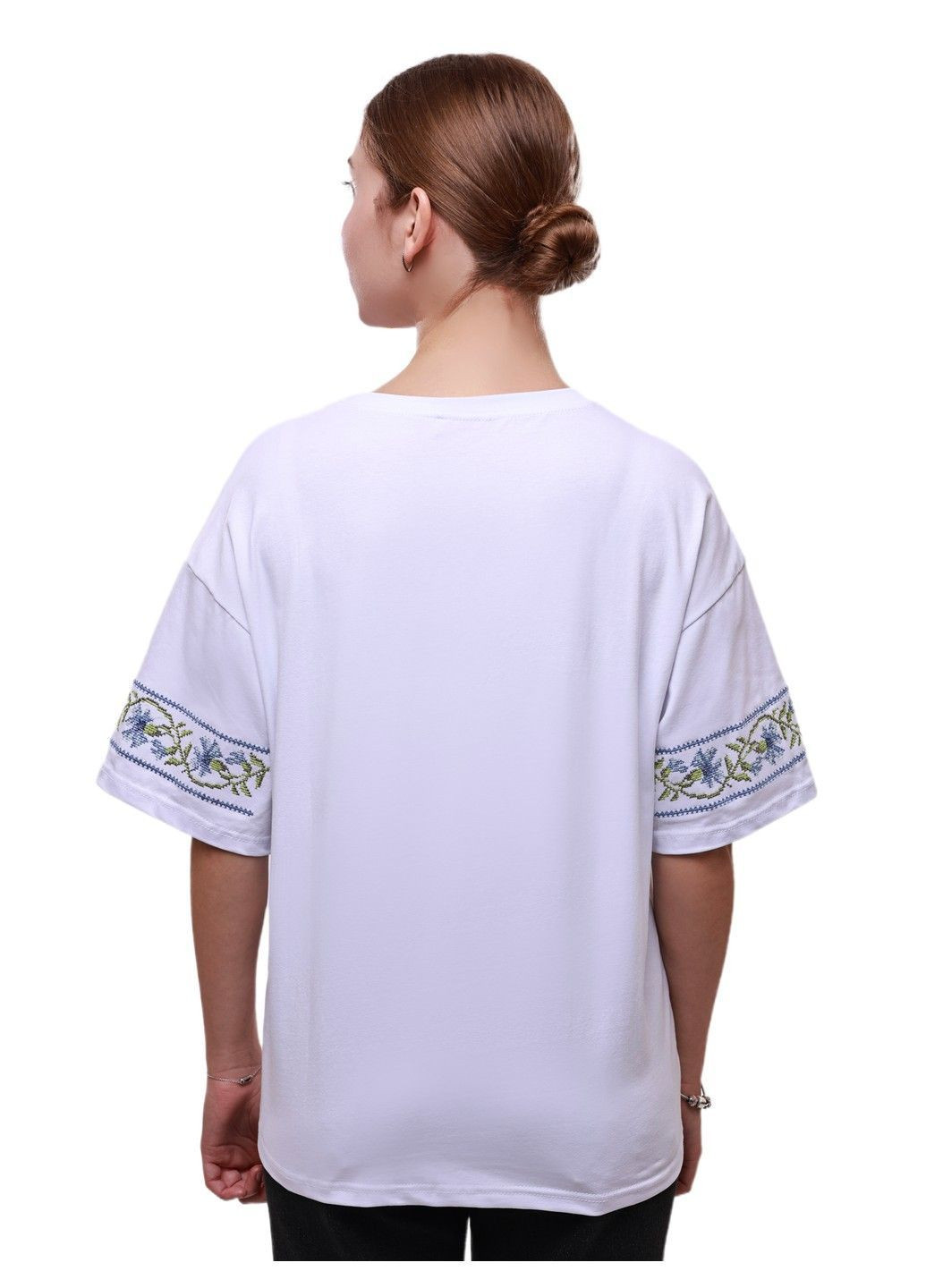 Женская футболка с патриотической символикой Джой - (363554341)