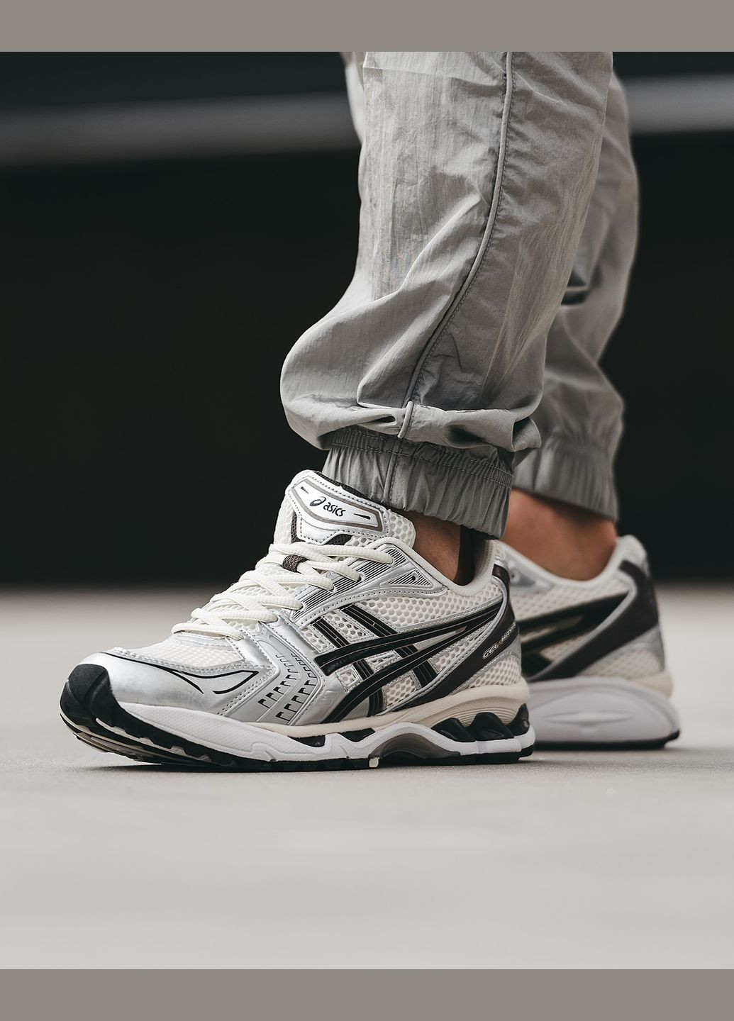 Сірі всесезон кросівки чоловічі і жіночі asics gel-kayano 14 grey black | асікс гель-каяно 14 сірі чорні No Brand